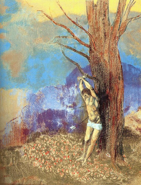 Odilon Redon Saint Sebastian oil painting image